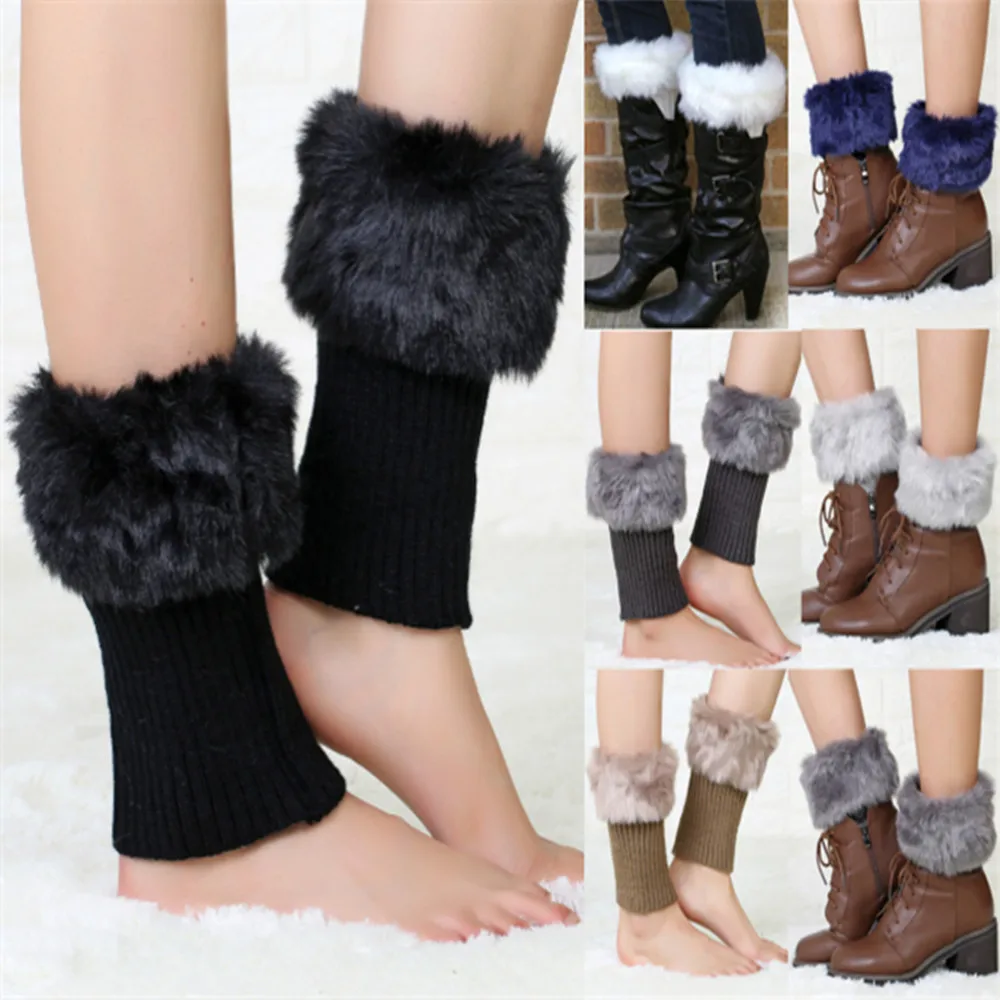Женские зимние вязаные гетры, пушистые гетры ST001 Женские зимние вязаные гетры, пушистые гетры ST001