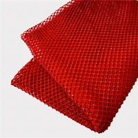 rhinestones fabric mesh applique ss10 crystal ribbon sewing red color trimming mesh strass crystal net for diy dress garment