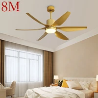 8m american ceiling fan light contemporary creative led lamp gold with remote control for home living room bedroom decor