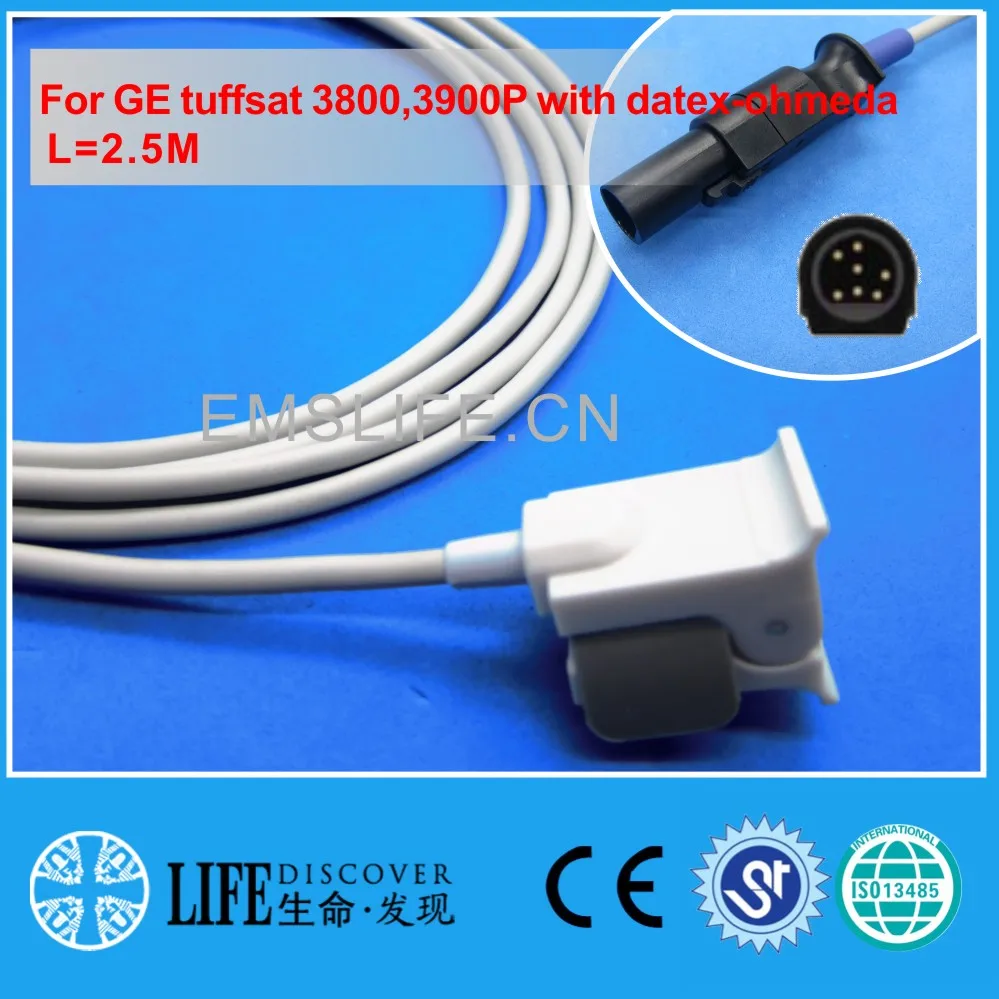 

Reusable child finger clip spo2 sensor For GE tuffsat 3800,3900P with datex-ohmeda