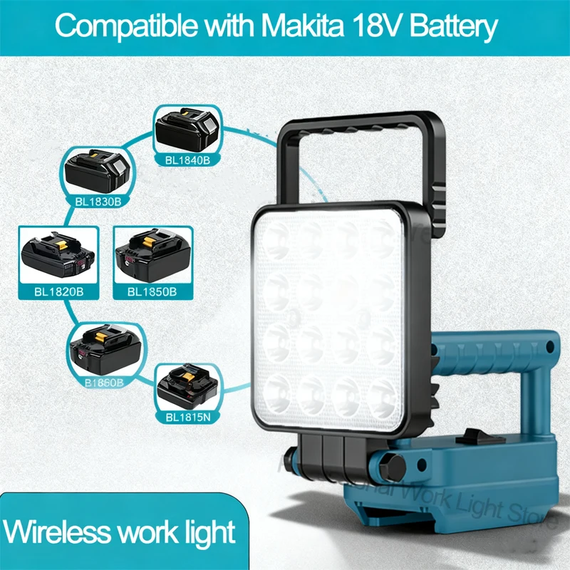 

Портативный светодиодный фонарь Makita 4 дюйма 3800 люмен 2 USB