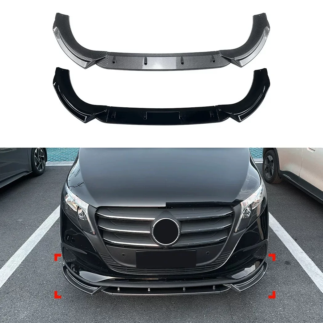 Фото Трехсекционный передний спойлер-диффузор Flying Wing для Mercedes-Benz W447 W448 V300 V-Class №4