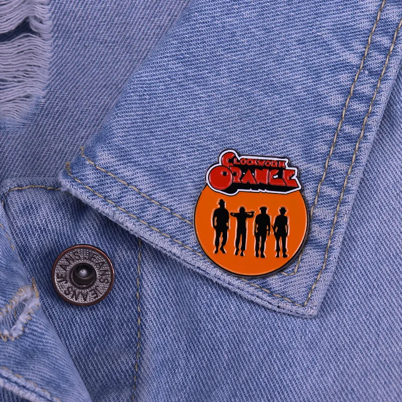 

A Clockwork Orange Movie Poster Brooch Violent Thriller Movie Inspiration Badge Horror Hard Enamel Pins