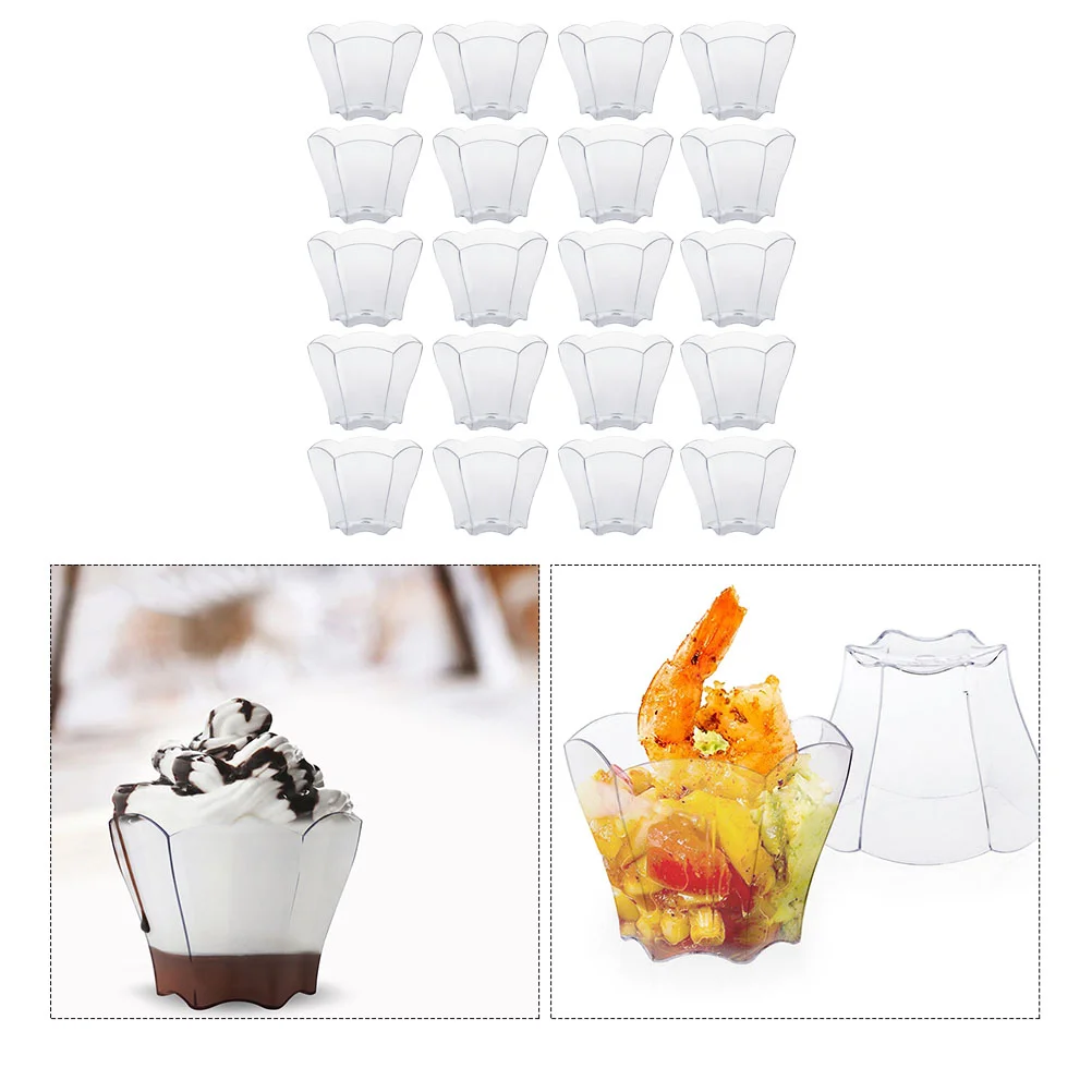 

100 шт., десертные чашки, Сервировочные чашки для Хранения Мороженого, пудинга, подставки для тортов