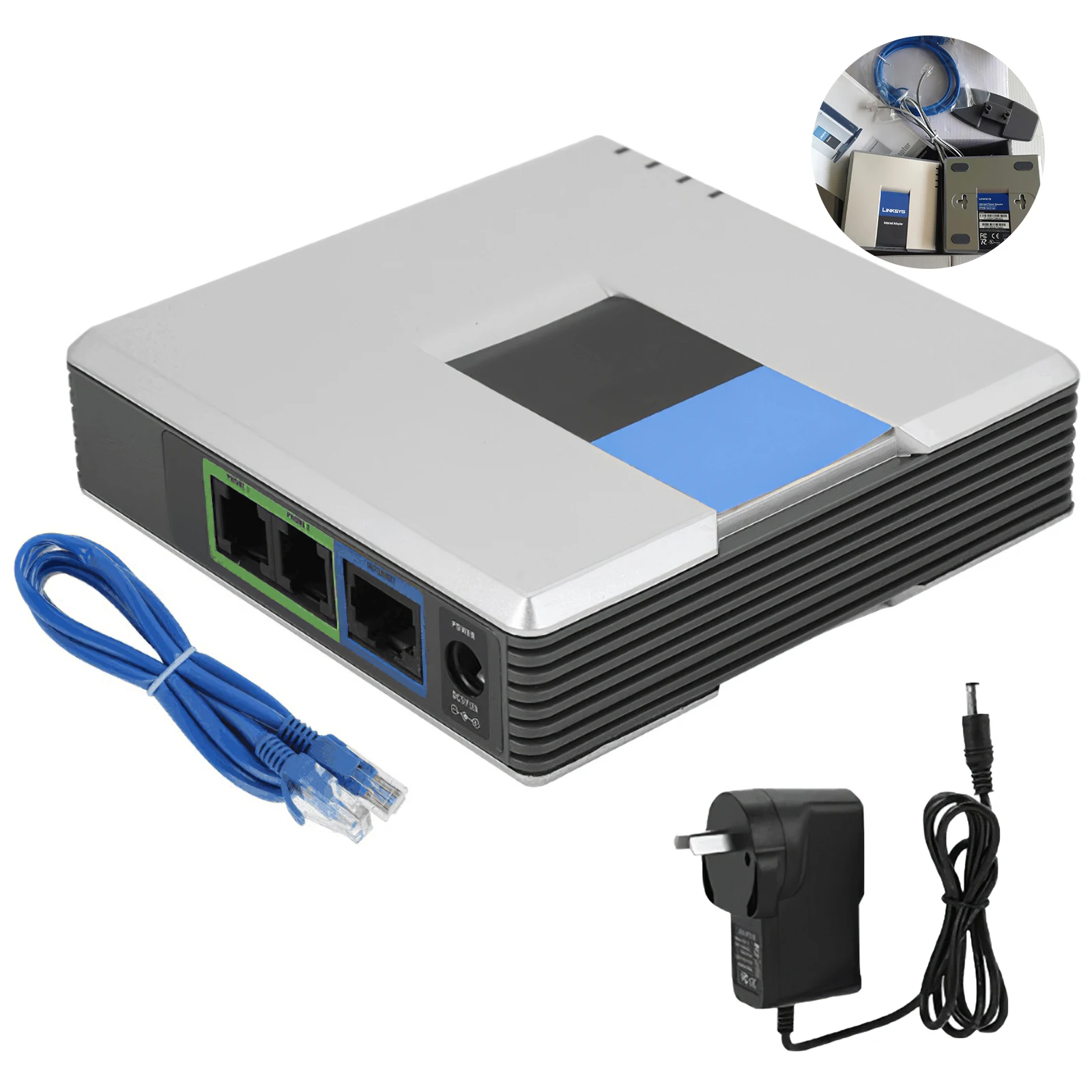 

Phone Gateway Adapter High-definition Voice Wireless Gateway High Performance Home Application Gateway Portable for Home