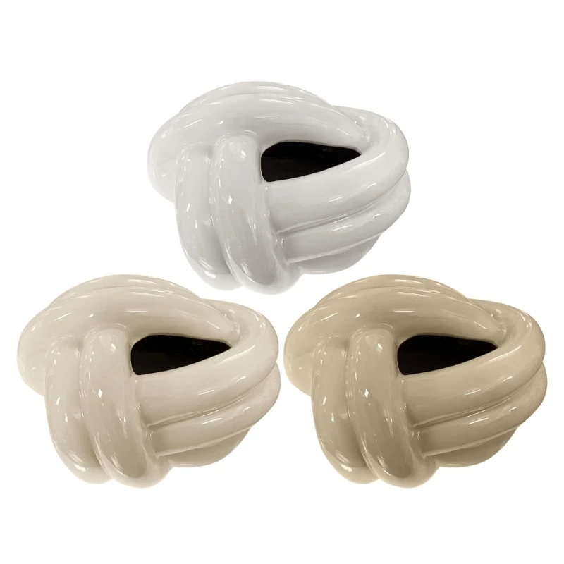 

Fun Knot Tissue Box Ceramic Tissue Holder Cover Napkin Holder Desktop