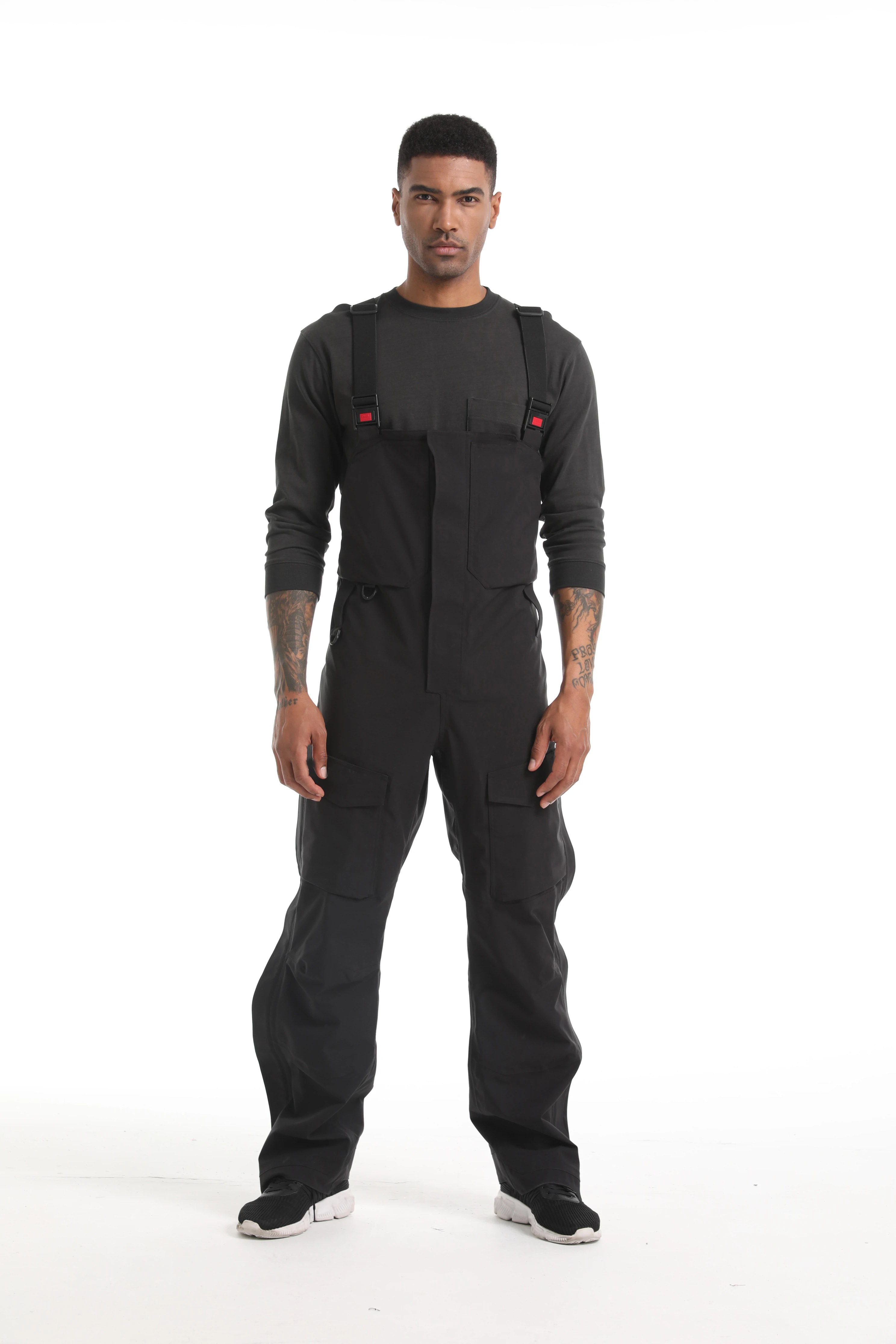 

Men's Waterproof Prodry Fishing Pants with Leg Zipper Front Pockets Bib Wader In River