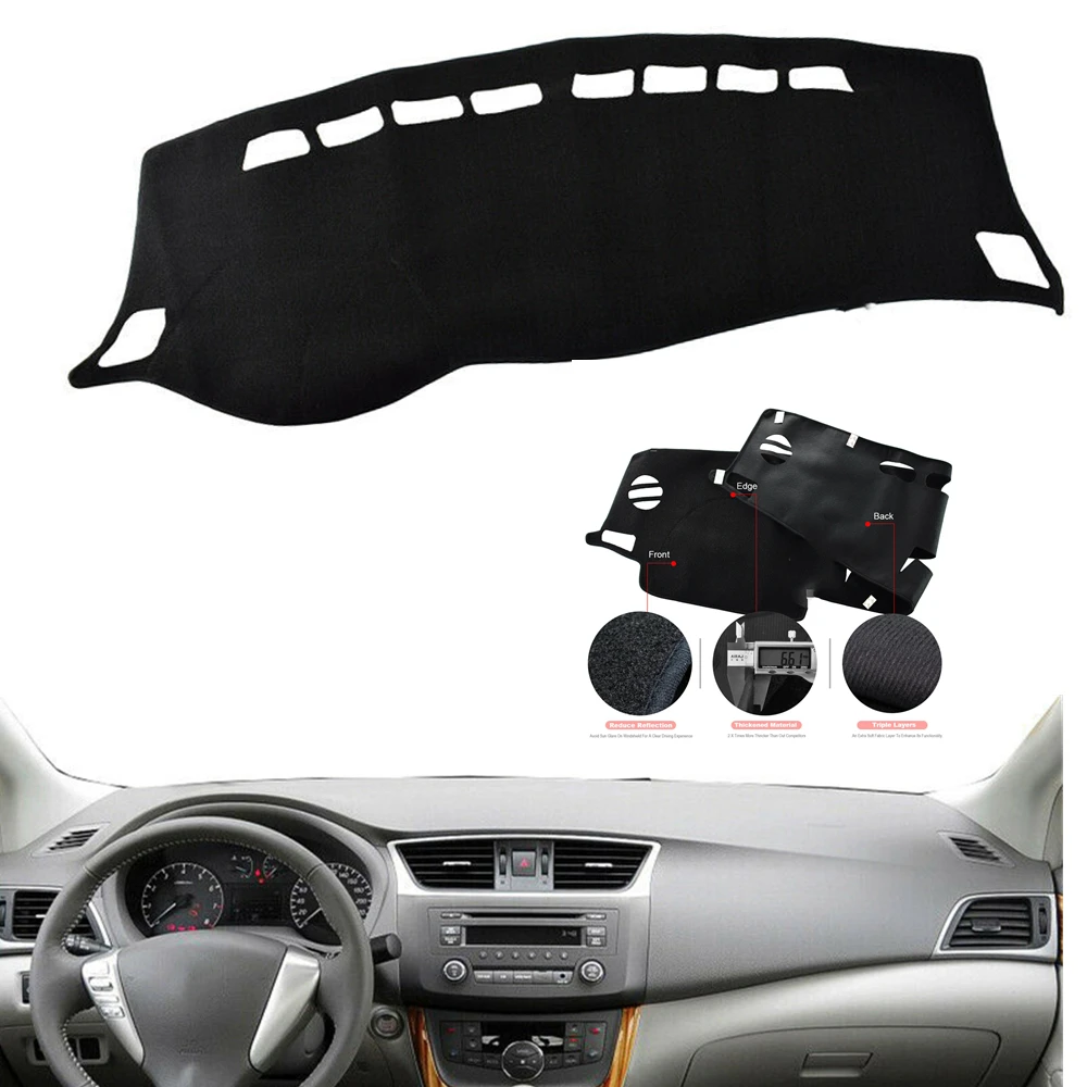 

Car Dashboard Cover Trim Dash Board Panel Sun Shade Carpet Pad Mat Moulding Strip For Nissan Sentra Sylphy 2013-2018