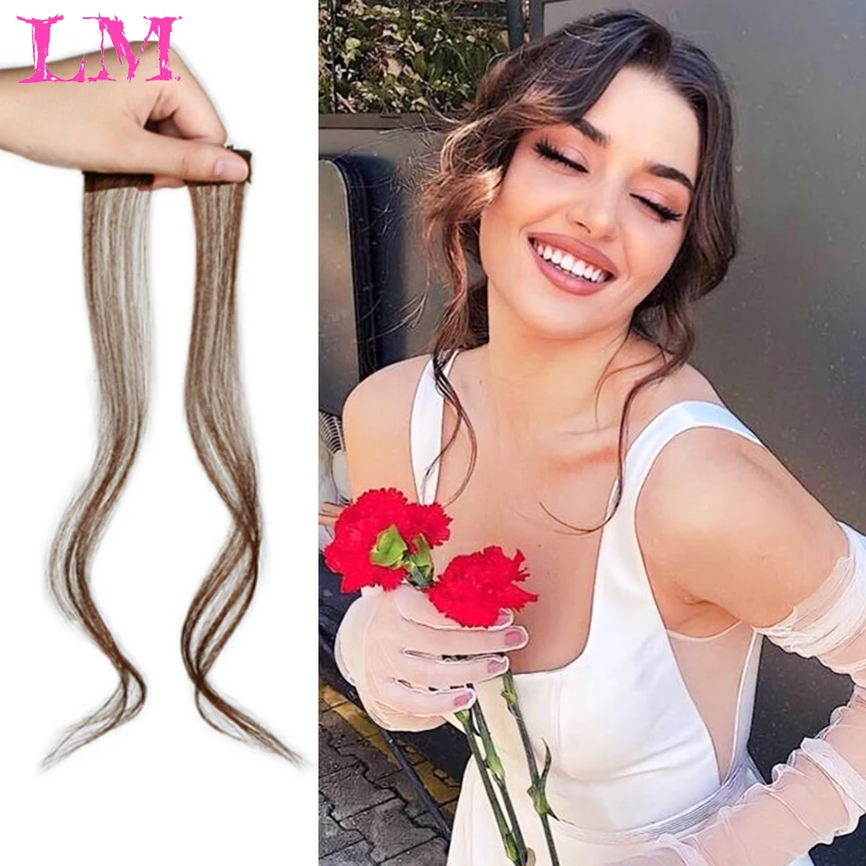 

LM Synthetic Hair Bangs Clips Front Side Long Bangs Fake Fringe Clip In Hair Extensions Accessories for Women