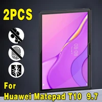 2pcs tempered glass for huawei mediapad t10 9 7 inch 9h anti scratch anti fingerprint full film tablet cover screen protector