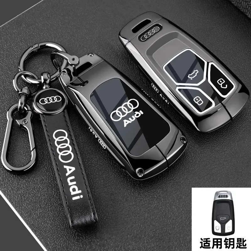 

Чехол для автомобильного ключа из горячего сплава 2025 года, брелок для Audi A4 B9 A5 A6L A6 S4 S5 S7 8W Q7 4M Q5 TT TTS RS Coupe, защитный брелок Ac