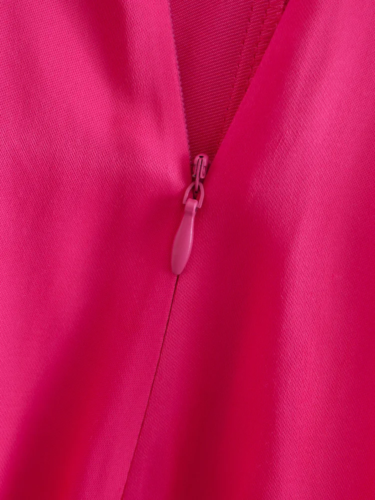 Elmsk 2023 Ins Fashion Blogger Halter Silk Satin Backless Sexy Rose Color Playsuits Women Shorts