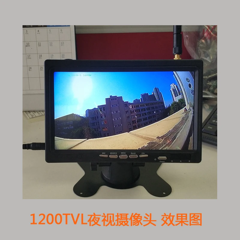 5 8G 48CH 7-дюймовый TN 1024*600 TFT ЖК-экран fpv монитор поддержка аккумулятора для