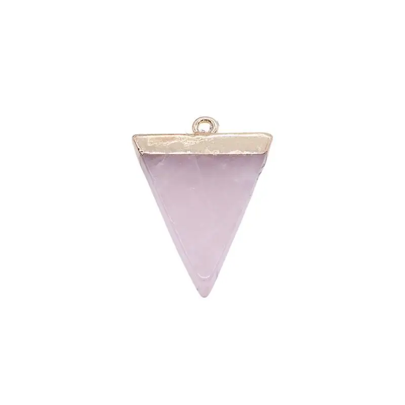 

Charm Fashion Colorful Earrings Necklace Gift Trianguiar Shap 1Pcs 20X30mm Natural Pendant Decoration Goods Women's Beautiful