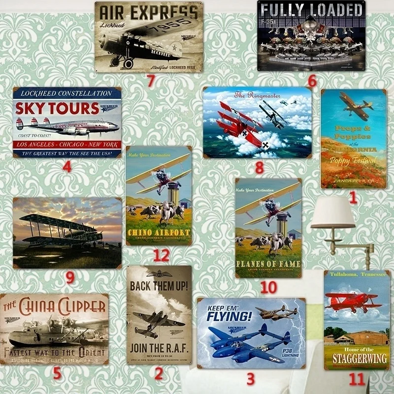 

Trains & Planes Poster Wall Decor Cute Vintage Pattern Bar Cafe For Wall Decor Art 20cm*30cm(Visit Our Store, More Products!!!)