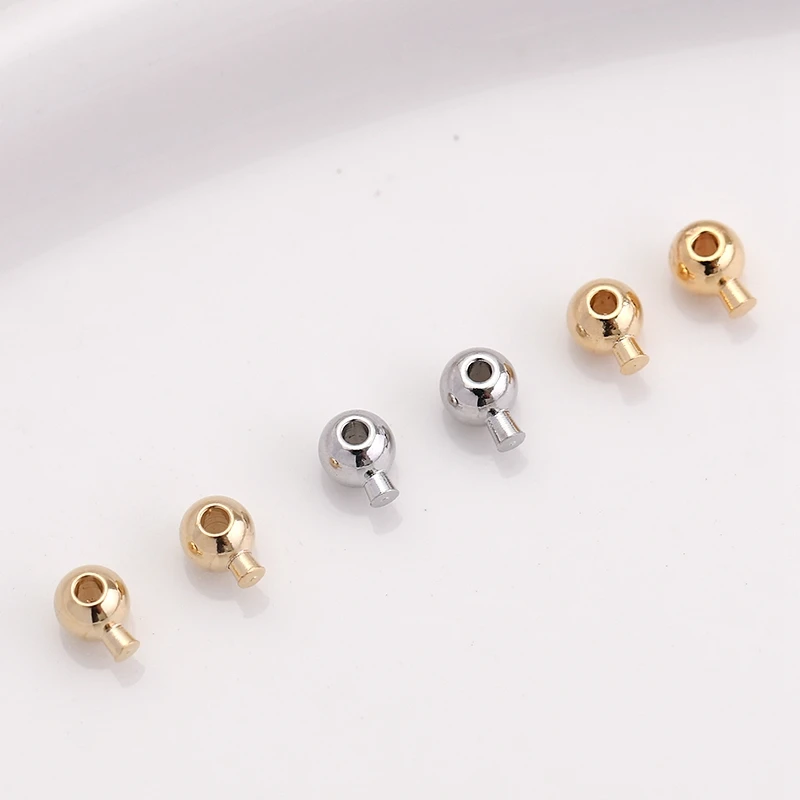 

2 шт., концевые бусины для браслета, 14 к