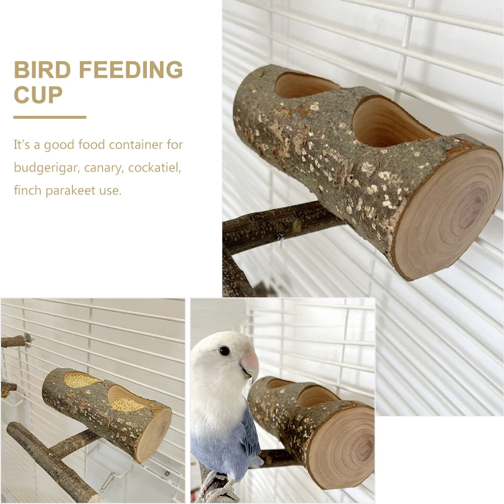 Parrot Feeder Bowl Bird Cage Food Container with Perch Stand Grinding |
