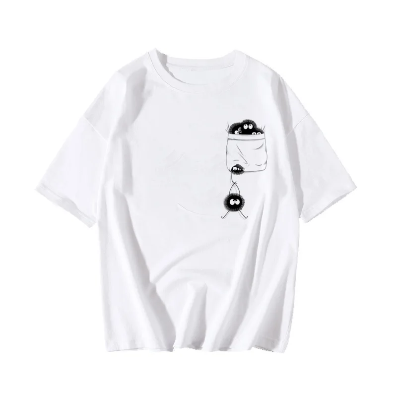 

WA45 summer new Funny My Neighbor Totoro Comics T-shirt printed chic Neck Casual retro top women's fashion T-shirt