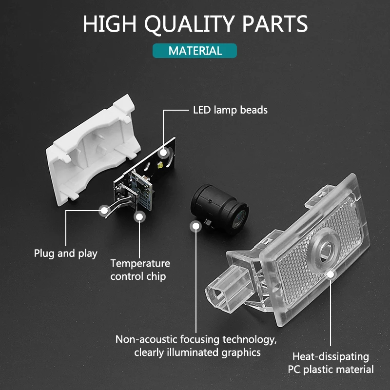 

Led Car Door Logo Light HD Laser Welcome Lamps For Model 3 Model S Model X Model Y Car Goods