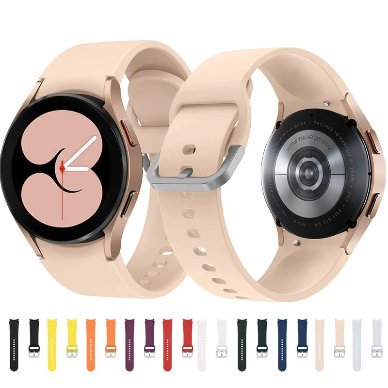 

Ремешок силиконовый для Samsung Galaxy Watch 4 40 мм 44 мм, спортивный браслет из силикагеля для Galaxy Watch 4 Classic 42 мм 46 мм, резиновый браслет для наручных ча...