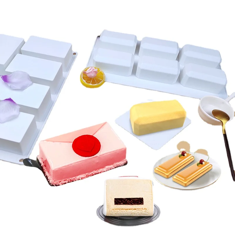 

Rectangular Sandwich Mould Rectangular Mousse Cake Silicone Mold Love Calligraphy-style Dessert Mold Baking Utensils Cake Tools