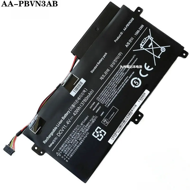 

11.4V 43Wh New High Quality AA-PBVN3AB Battery For Samsung 450R4V 450R5V 370R4E 370R5E 470R5E 510R5E NP370R4E Laptop