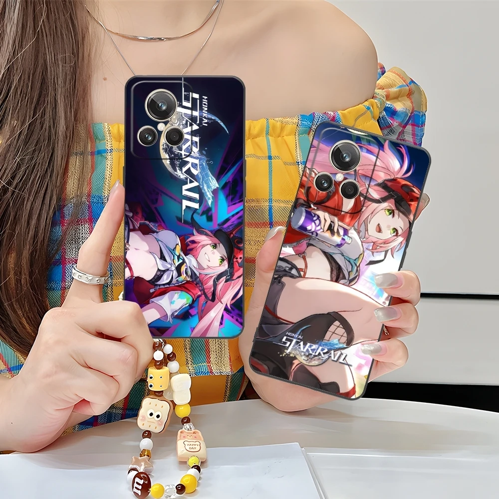 Honkai Star Rail Rappa Mobile Phone Case for Realme GT 2 9i 8i 7i Pro X50 X2 C35 C21 C20 C11 C3 Black Soft Cover Shell