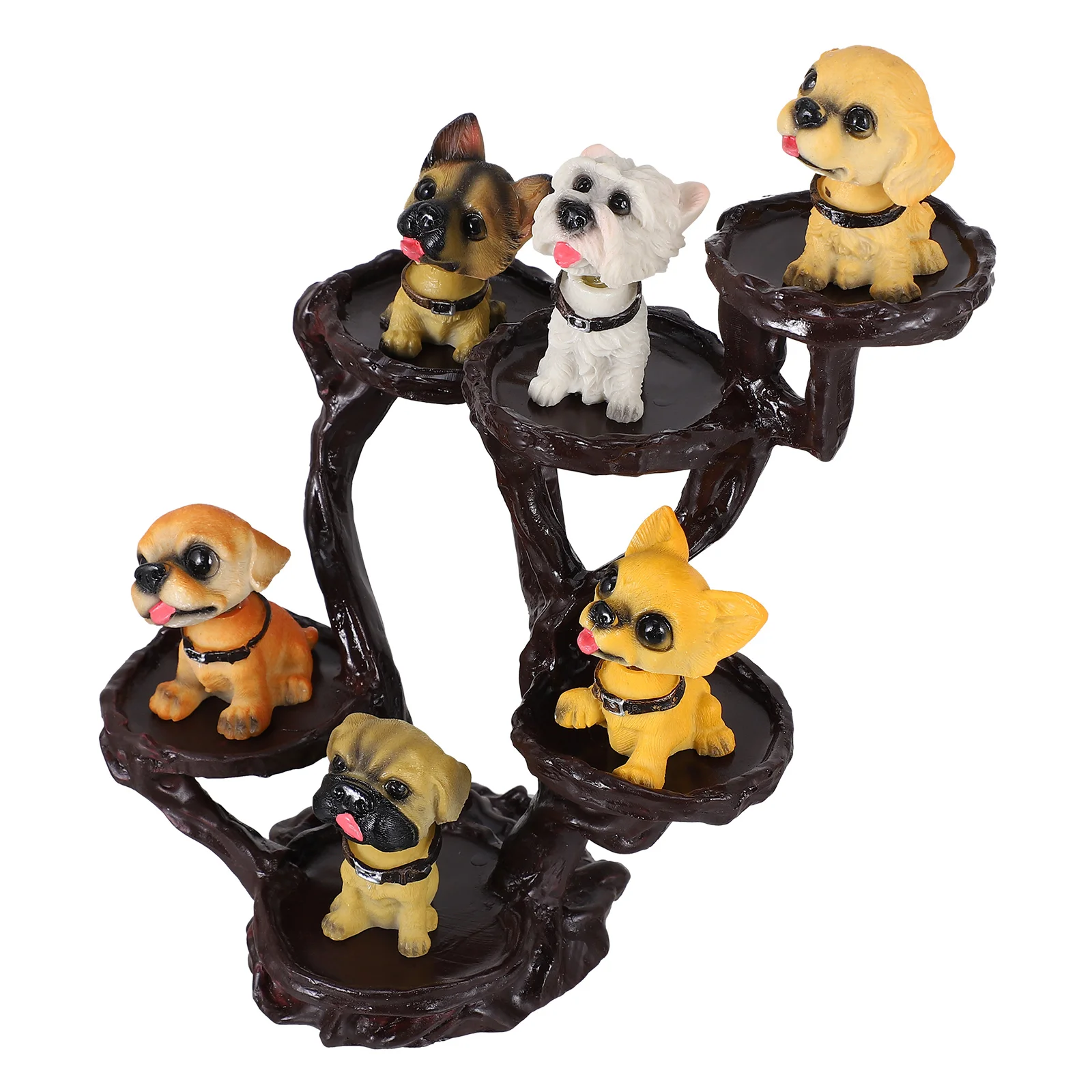 

1 Set Puppies Ornaments Beautiful Practical Adornment Puppies Decors Resin Crafts for Gift Home