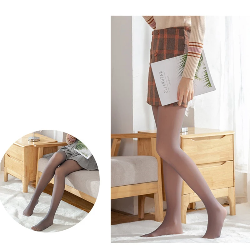 

Legs Fake Translucent Warm Fleece Pantyhose Slim Stretchy for Winter Outdoor Winter Outdoor Warm Fleece Pantyhose THJ99