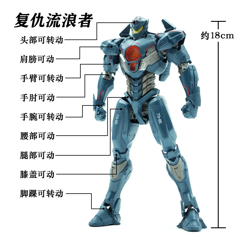 Фото Фигурка-модель Mecha Pacific Rim Vengeance Wanderer Obsidian, 18 см, в коробке, с подвижными суставами, игрушка, подарок №4