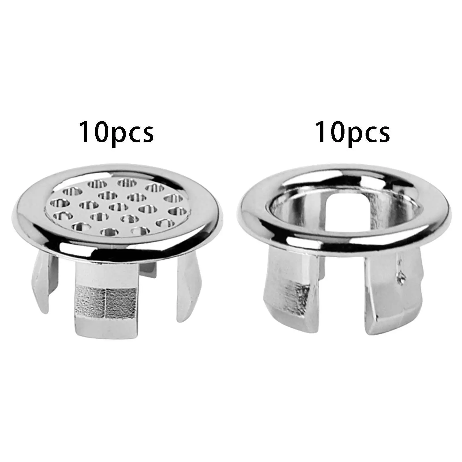 

10Pcs Drain Overflow Cover Vanity Sink Overflow Cap Overflow Cover Wash Basin Overflow Ring for Kitchen Bathtub Bathroom