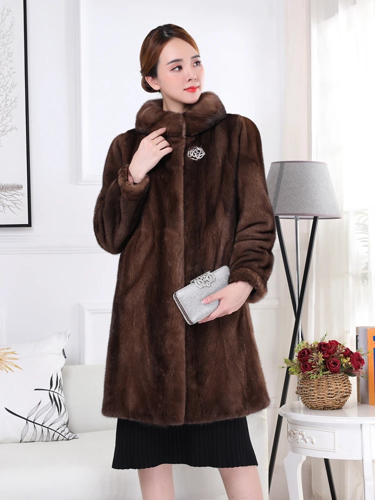 The New Listing Coats Women Coat Fur Thick Winter Office Lady Other Fur Yes Real Fur Long Coat