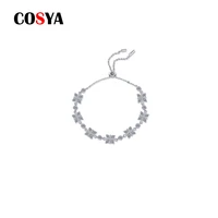 cosya 925 sterling silver 2 16 carat moissanite bracelet for women sparkling adjustable wedding engagement party fine jewelry