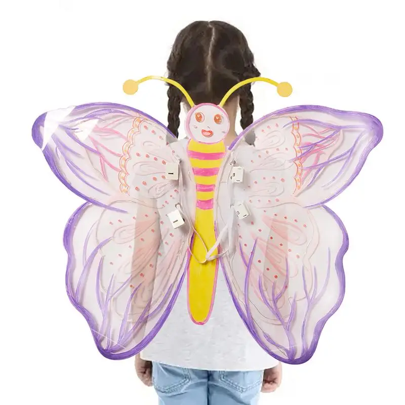 

Butterfly Wings For Children DIY LED Butterfly Fairy Wings Toy For Kids Halloween Costume Sparkle Angel Wings Role Play Dress Up