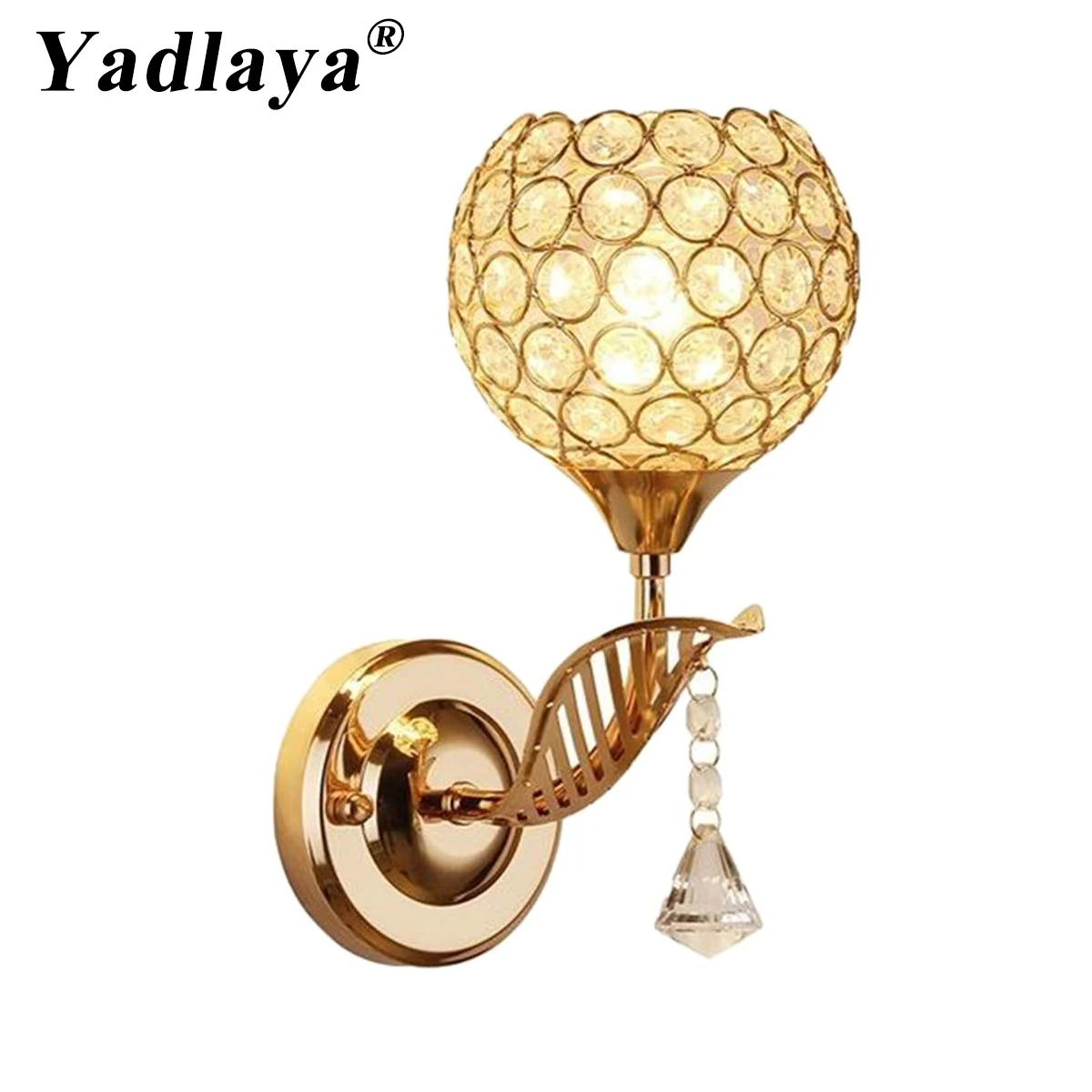 

Crystal Wall Sconce Lamp Decorative E27/E26 Buld Socket Wall Mount Lamp for Bedside, Porch, Hallway Wall Decoration Bedroom