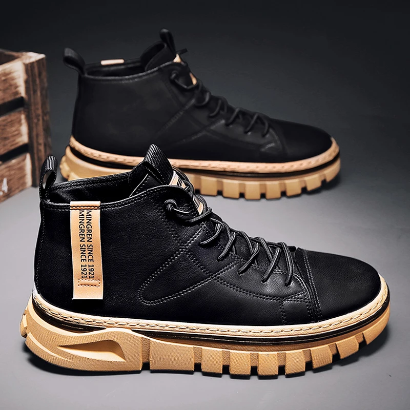 

Brand Men Boots Tactical Military Combat Boots Winter Shoes Light Non-slip Men Desert Ankle Boots Male Gentleman's Noble Shoes