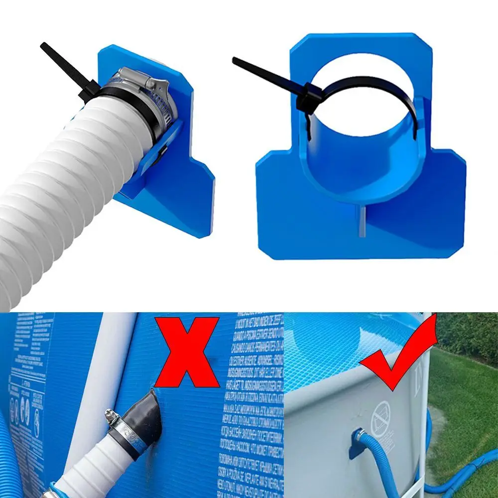 

New with Cable Tie Accessories Mount Supports Above Ground Fits 32mm 38mm Hose Outlet Swimming Pool Pipe Holder For Intex