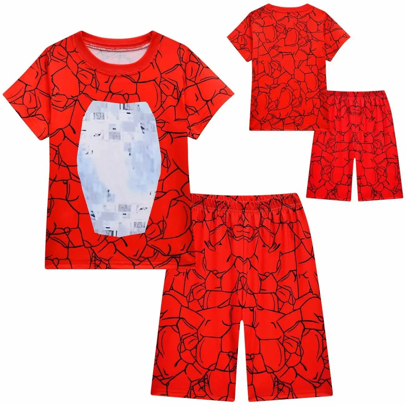 Детская футболка с короткими рукавами и для мальчиков девочек комплект одежды