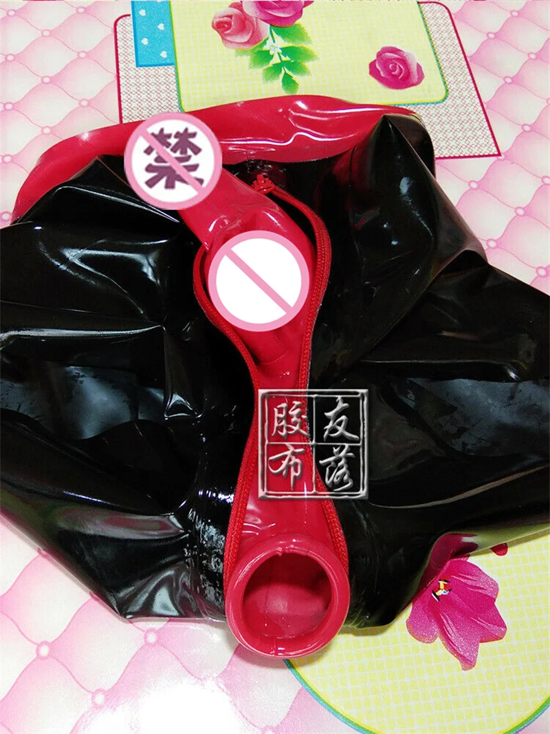 Мужские латексные боксеры на Молнии Скрытые с двумя ножками латексное нижнее