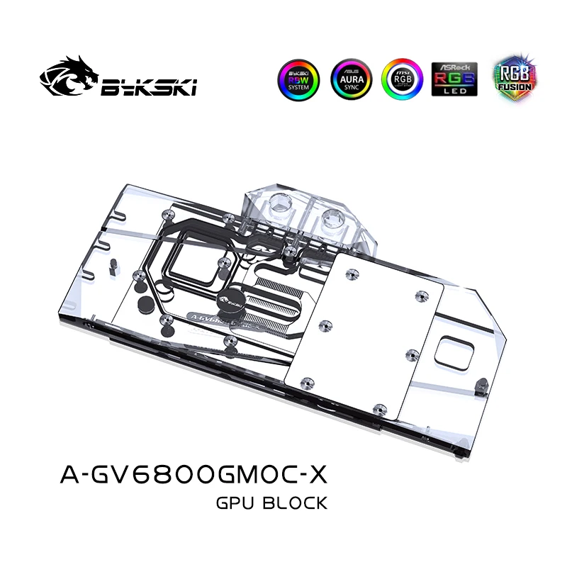 Водяной блок графического процессора Bykski для GIGABYTE Radeon RX6800 GAMING OC радиатор с