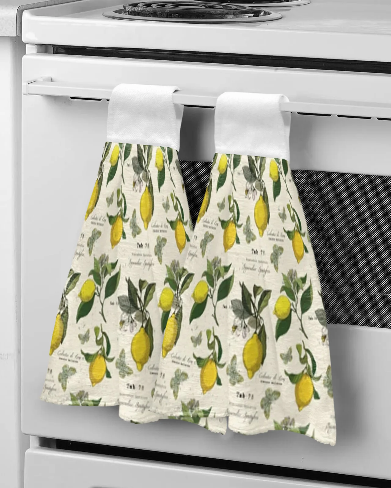 

Lemon Branches Flower Leaves Hand Towel For Child Absorbent Microfiber Kitchen Towel Tableware Cleaning Towel Kitchen Tools