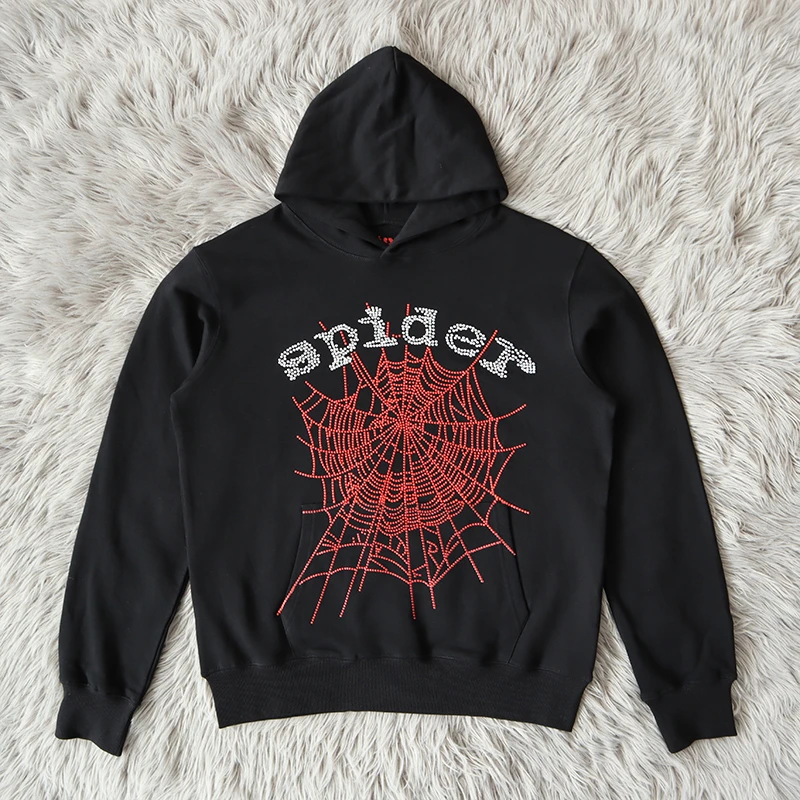 

2022FW Puff Print Sp5der Hoodie Men Women Young Thug Spider Hoodie Red Web Graphic Hooded 555555 Sweatshirts Album Pullovers