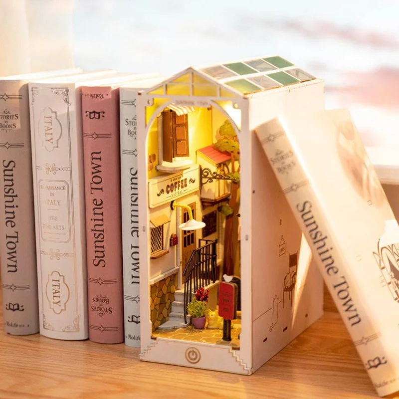 Robotime Rolife DIY Книга Nook японский сакура денсиа в книгах серия деревянный миниатюрный