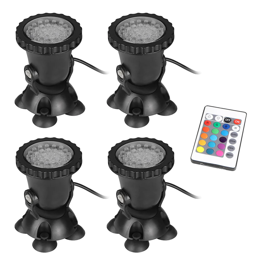 

4pcs Underwater Spotlight RGB IP68 Waterproof Submersible Light for Pool Pond Landscape Park