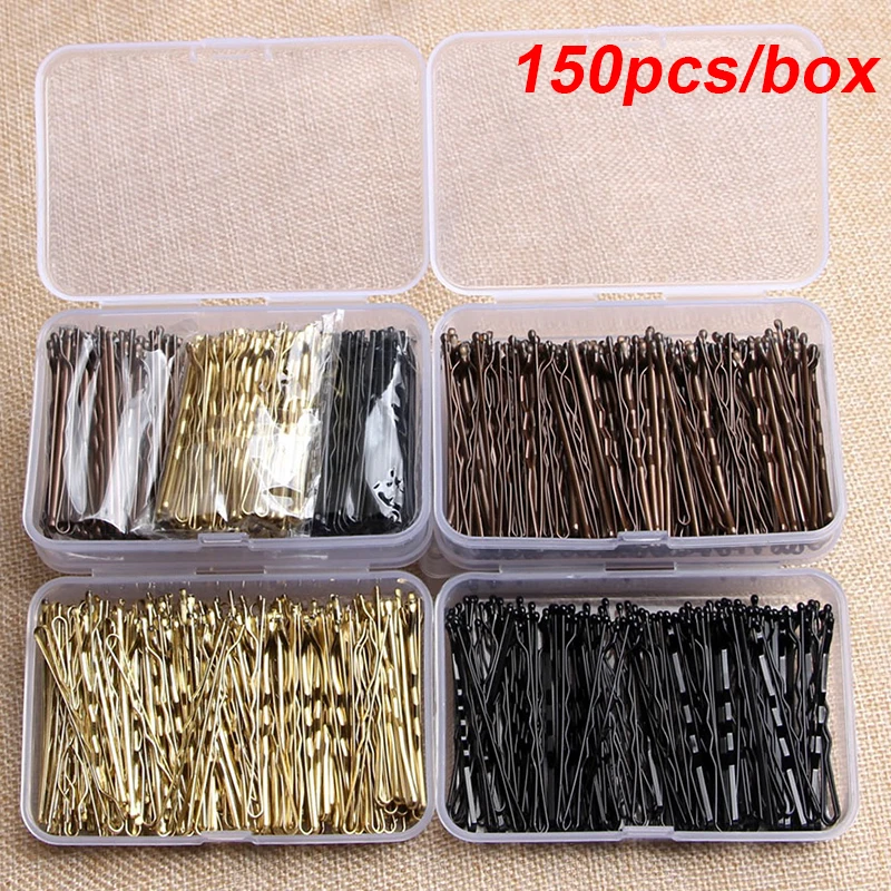 

150Pcs Black Small Clip Hair Clip Hairpin Korean Simple Wire Hair Bobby Pins Invisible Hairpin Disposable Hair Clips for Bride