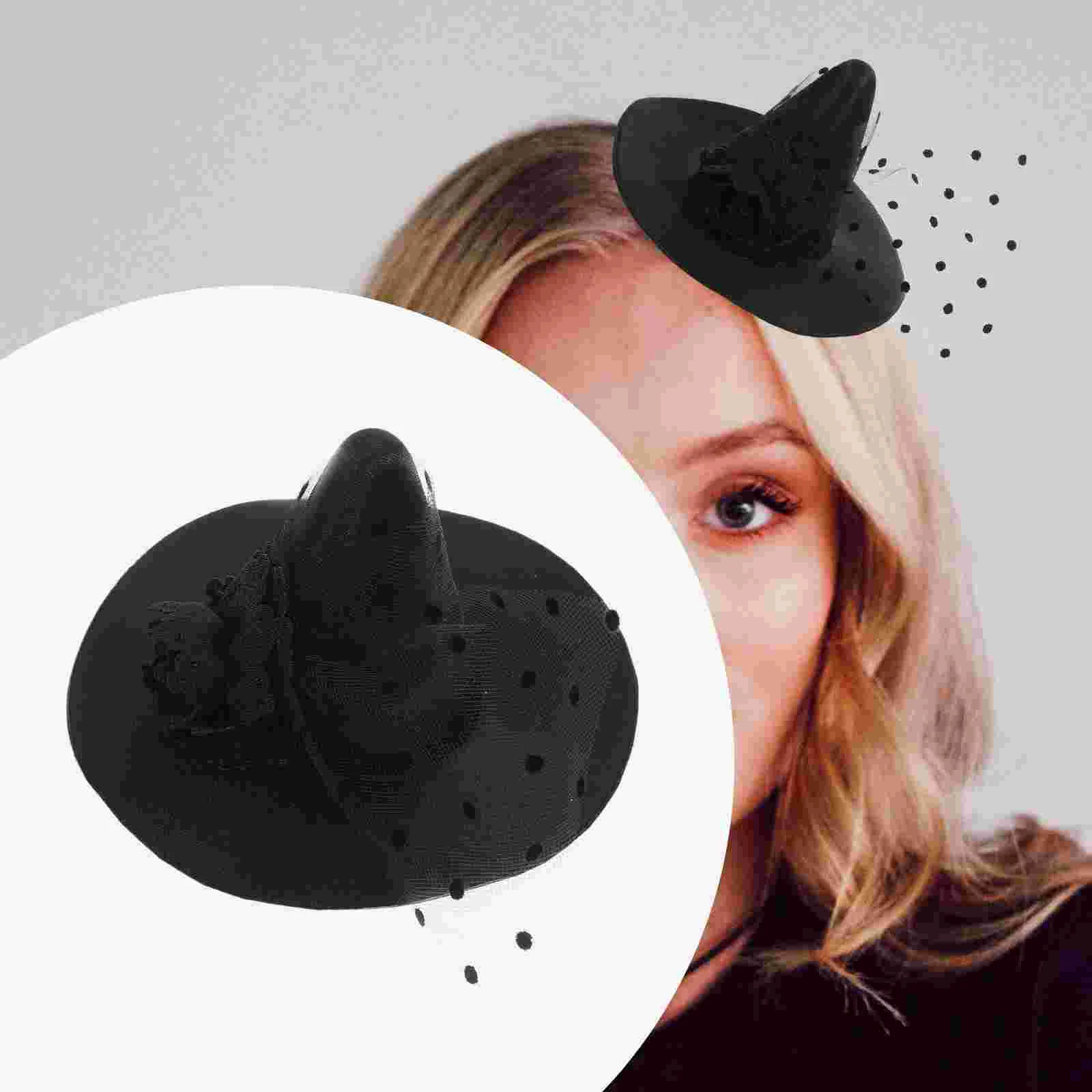 

Witch Hat Hair Clip Black Witch Hat Wizard Hat Flower Hair Clip Accessories For Party