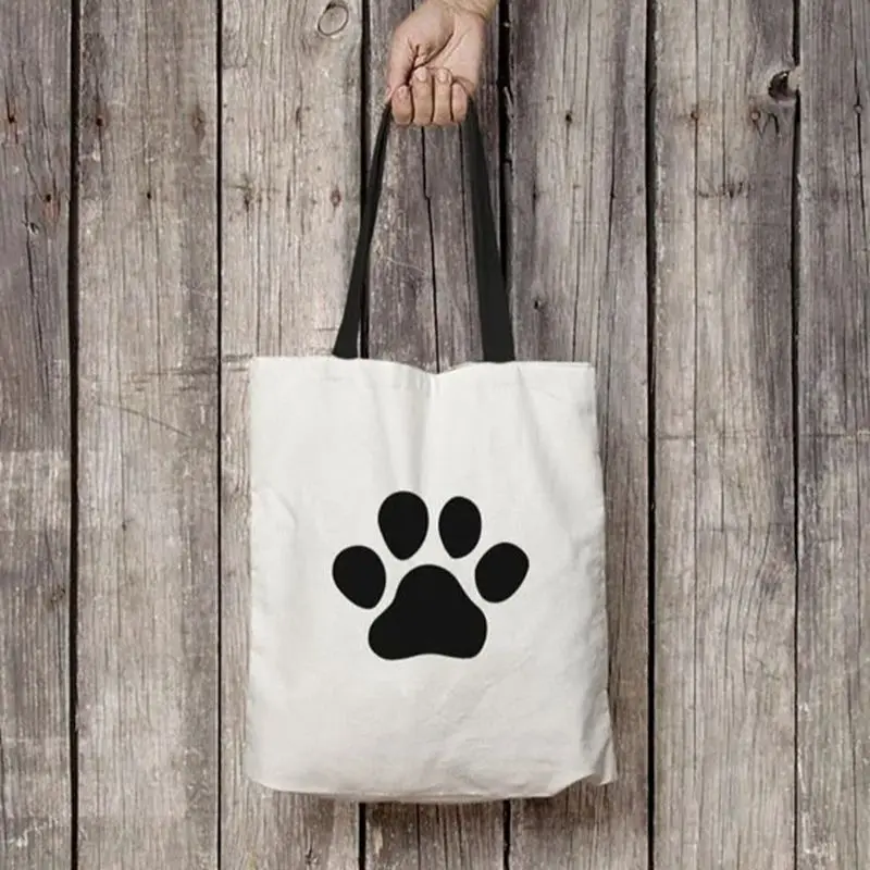 100 шт./партия женские хлопковые сумки с принтом