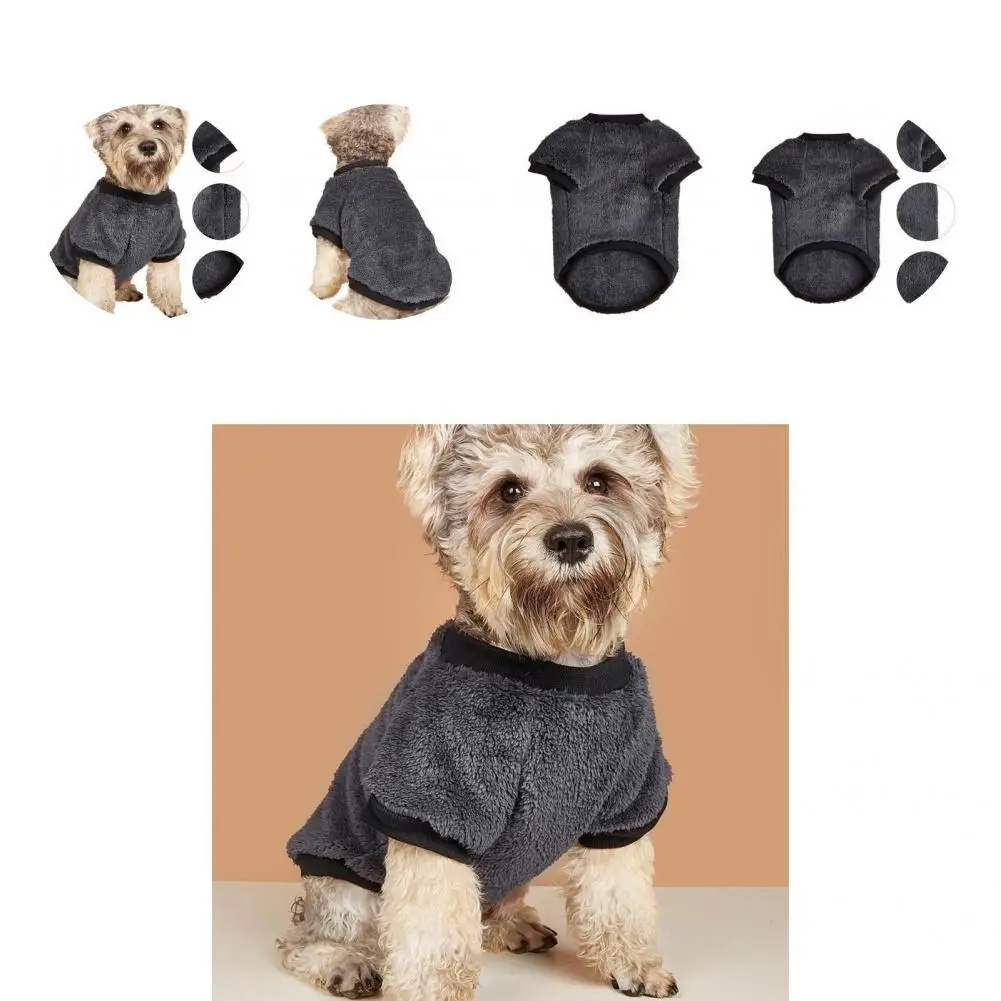 

Regular Pet Clothes Attractive Washable Solid Pullover Fleece Pet Clothes Pet Jacket Pet Costume