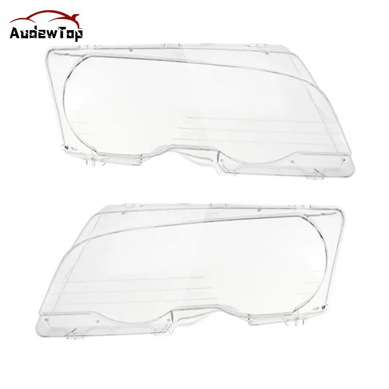 

2pcs Car Headlight Clear Lens Headlamp Clear Cover Coupe Convertible For BMW E46 2DR 1999-2003 M3 2001-2006 Shell