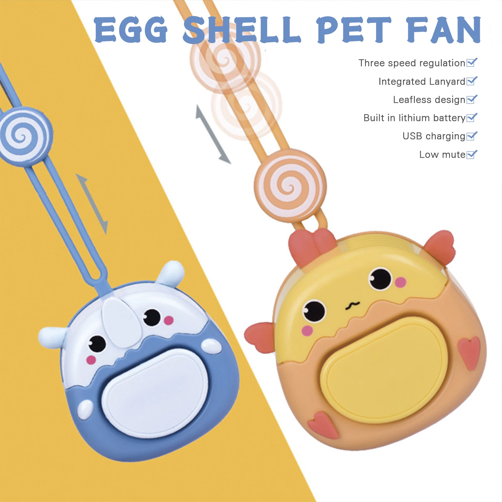 

2022 Mini Portable Neck Fan With 3 Speed Levels Hand Free Usb Fan For Office/home Leafless Electric Fan With Lanyard Tb Sale